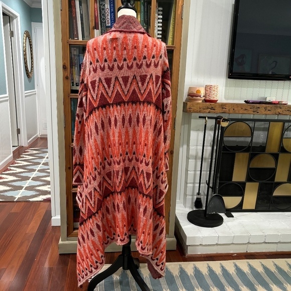 Anthropologie Sleeping on Snow Jacquard Blanket Cardigan, Size Medium - Picture 6 of 13